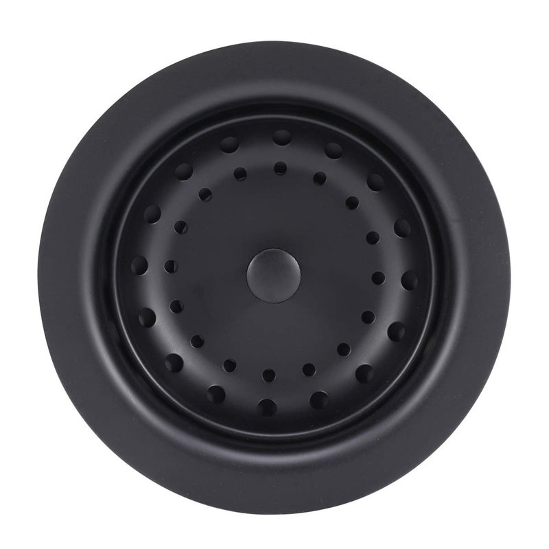 KONE 3-1/2 Inch Kitchen Sink Stainless Steel Basket Strainer Water Stopper with Drain Assembly, Black Finish Rustproof and Durable - Image 2